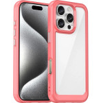 Hurtel Outer Space Case with Gel Frame for iPhone 16 Pro - Red - (Outer Space Case iPhone 16 Pro red)