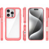 Hurtel Outer Space Case with Gel Frame for iPhone 16 Pro - Red - (Outer Space Case iPhone 16 Pro red)