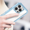 Hurtel Outer Space Case with Gel Frame for iPhone 16 Pro Max - Blue - (Outer Space Case iPhone 16 Pro max blue)