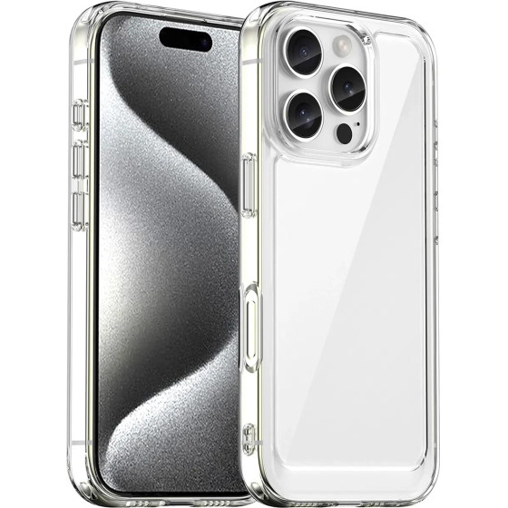 Hurtel Outer Space Case with Gel Frame for iPhone 16 Pro Max - Clear - (Outer Space Case iPhone 16 Pro max transparent)