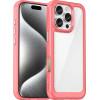 Hurtel Outer Space Case with Gel Frame for iPhone 16 Pro Max - Red - (Outer Space Case iPhone 16 Pro max red)