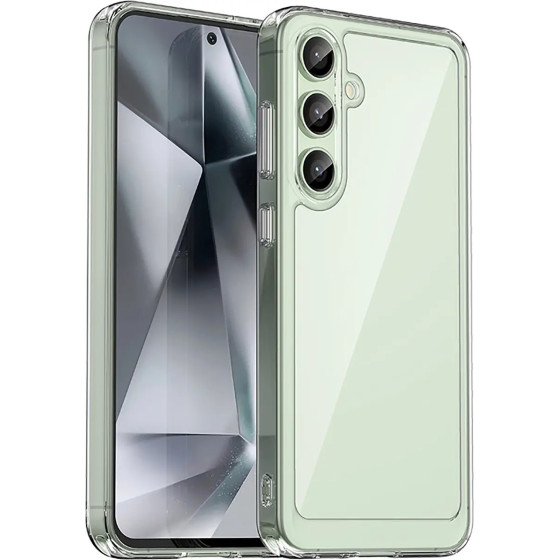 Hurtel Outer Space Case with Gel Frame for Samsung Galaxy S24 FE - Transparent - (Outer Space Case Samsung Galaxy S24 FE Transparent)