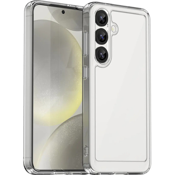 Hurtel Outer Space Case with Gel Frame for Samsung Galaxy S25 - Clear Black - (Outer Space Case Samsung Galaxy S25 Transparent)