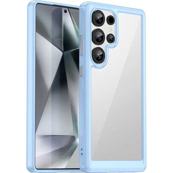 Hurtel Outer Space Case with Gel Frame for Samsung Galaxy S25 Ultra - Blue - (Outer Space Case Samsung Galaxy S25 Ultra Blue)