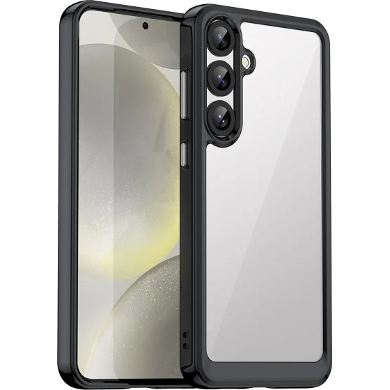 Hurtel Outer Space Case with Gel Frame for Samsung Galaxy S25+ - Black - (Outer Space Case Samsung Galaxy S25+ Black)