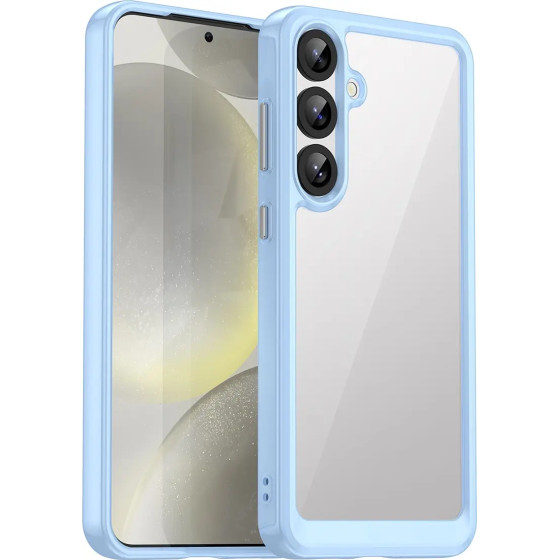 Hurtel Outer Space Case with Gel Frame for Samsung Galaxy S25+ - Blue - (Outer Space Case Samsung Galaxy S25+ Blue)