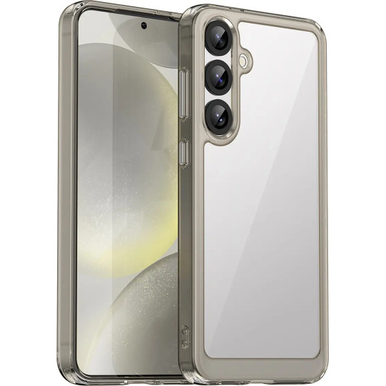 Hurtel Outer Space Case with Gel Frame for Samsung Galaxy S25+ - Clear Black - (Outer Space Case Samsung Galaxy S25+ Transparent-black)