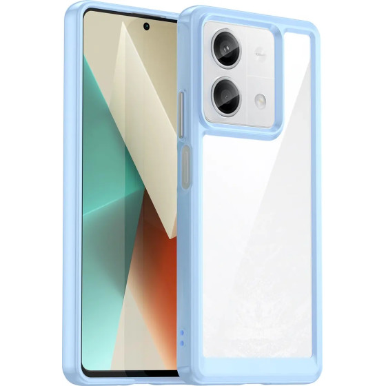 Hurtel Outer Space Case with gel frame for Xiaomi Redmi Note 13 5G - blue - (Redmi Note 13 5G blue Outer Space Case)