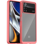 Hurtel Outer Space Case Xiaomi Poco X4 Pro 5G cover with a flexible frame red