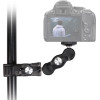 Hurtel Phone and sports camera holder with clamp - (Mobile phone and action camera mount set with clip)