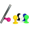 Hurtel Phone holder with a round head - blue - (Silicone round head holder for mobile blue)