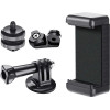 Hurtel Phone/Sports Camera Holder with Adapter - Black - (Cold shoe camera mount)