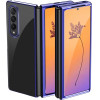 Hurtel Plating Case case for Samsung Galaxy Z Fold 4 cover with a metallic frame blue - (Plating Samsung Galaxy Fold 4 Blue)