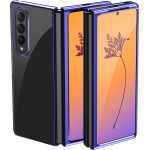 Hurtel Plating Case case for Samsung Galaxy Z Fold 4 cover with a metallic frame blue - (Plating Samsung Galaxy Fold 4 Blue)