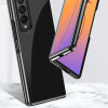 Hurtel Plating Case case for Samsung Galaxy Z Fold 4 cover with a metallic frame blue - (Plating Samsung Galaxy Fold 4 Blue)
