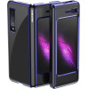 Hurtel Plating Case hard case Electroplating frame Cover for Samsung Galaxy Fold blue - (Plating Samsung Galaxy Fold Blue)