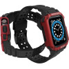 Hurtel Protect Strap Band Apple Watch 9 / 8 / 7 / 6 / 5 / 4 / 3 / 2 / SE / SE2 (41 / 40 / 38mm) Case Armored Cover for Watch Black / Red