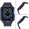Hurtel Protect Strap Band with Case for Apple Watch 7 / SE (45/44 / 42mm) Case Armored Watch Cover Blue