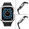 Hurtel Protect Strap Band with Case for Apple Watch 9 / 8 / 7 / 6 / 5 / 4 / 3 / 2 / SE / SE2 (41 / 40 / 38mm) Case Armored Cover for Watch Black / Silver