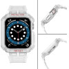 Hurtel Protect Strap Band with Case for Apple Watch 9 / 8 / 7 / 6 / 5 / 4 / 3 / 2 / SE / SE2 (41 / 40 / 38mm) Case Armored Cover for Watch Transparent
