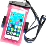 Hurtel PVC waterproof armband phone case - pink - (Waterproof Armband Case 180*105mm pink)
