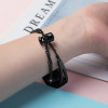 Hurtel Replacment metal band bracelet strap for Xiaomi Mi Band 6 / 5 / 4 / 3 black