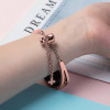 Hurtel Replacment metal band bracelet strap for Xiaomi Mi Band 6 / 5 / 4 / 3 pink - (Metal Shine Band Xiaomi Mi Band 3/4/5/6 Pink)