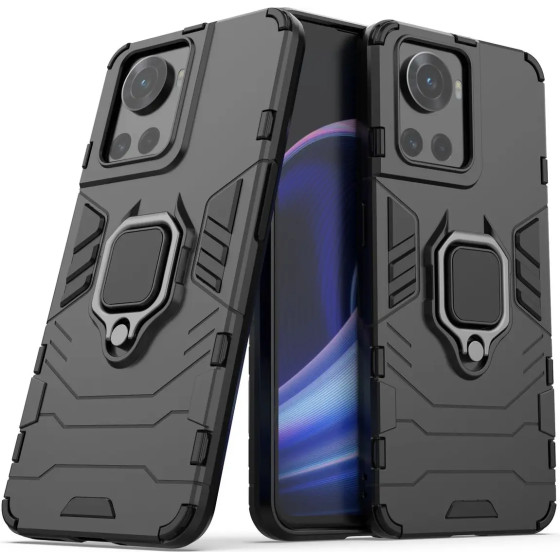 Hurtel Ring Armor armored hybrid case cover + magnetic holder for OnePlus Ace black - (Ring Armor ONEPLU ACE 5G)