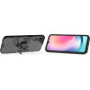 Hurtel Ring Armor case for Samsung Galaxy A24 4G armored cover magnetic holder ring black - (Ring Armor Samsung A24 Black)