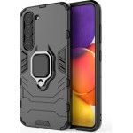 Hurtel Ring Armor case for Samsung Galaxy S23 armored cover magnetic holder ring black - (Ring Armor Samsung S23 Black)