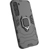 Hurtel Ring Armor case for Samsung Galaxy S23+ armored cover magnetic holder ring black - (Ring Armor Samsung S23 Plus Black)