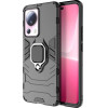 Hurtel Ring Armor case for Xiaomi 13 Lite armored cover magnetic holder ring black - (Ring Armor Xiaomi 13 Lite Black)