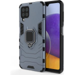 Hurtel Ring Armor Case Kickstand Tough Rugged Cover for Samsung Galaxy A22 4G blue - (Ring Armor Samsung A22 4G Blue)