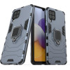 Hurtel Ring Armor Case Kickstand Tough Rugged Cover for Samsung Galaxy A22 4G blue - (Ring Armor Samsung A22 4G Blue)