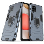 Hurtel Ring Armor Case Kickstand Tough Rugged Cover for Samsung Galaxy A42 5G blue - (Ring Armor Samsung Galaxy A42 5G Blue)