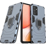 Hurtel Ring Armor Case Kickstand Tough Rugged Cover for Samsung Galaxy A72 4G blue - (Ring Armor Samsung A72 5G Blue)