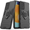 Hurtel Ring Armor tough hybrid case cover + magnetic holder for Samsung Galaxy A73 black - (Ring Armor Samsung A73 Black)