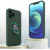 Hurtel Ring Case silicone case with finger grip and stand for iPhone 12 mini silver - (Ring Case iPhone 12 Mini Silver 08)