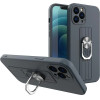 Hurtel Ring Case silicone case with finger grip and stand for Xiaomi Redmi Note 10 / Redmi Note 10S dark blue - (Ring Case Xiaomi Redmi Note 10/10S Dark Blue 04)