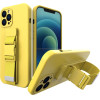 Hurtel Rope case gel case with a chain lanyard bag lanyard iPhone 12 Pro Max yellow - (Rope Case iPhone 12 Pro Max Yellow 06)