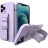 Hurtel Rope case Gel case with a chain lanyard bag lanyard iPhone 12 Pro purple - (Rope Case iPhone 12 Pro Purple 08)