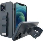 Hurtel Rope case gel case with a chain lanyard bag lanyard iPhone XR navy blue - (Rope Case iPhone XR Navy Blue 04)
