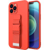 Hurtel Rope case gel case with a chain lanyard bag lanyard iPhone XR red - (Rope Case iPhone XR Red 02)