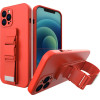 Hurtel Rope case gel case with a lanyard chain handbag lanyard iPhone 12 Pro Max red - (Rope Case iPhone 12 Pro Max Red 02)