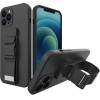 Hurtel Rope Case Silicone Lanyard Cover Purse Lanyard Strap For Samsung Galaxy S21 FE Black - (Rope Case Samsung S21 FE Black)