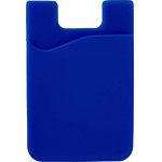 Hurtel Self-adhesive card case for the back of the phone - blue - (Silicone mobile phone back sticker card case blue)