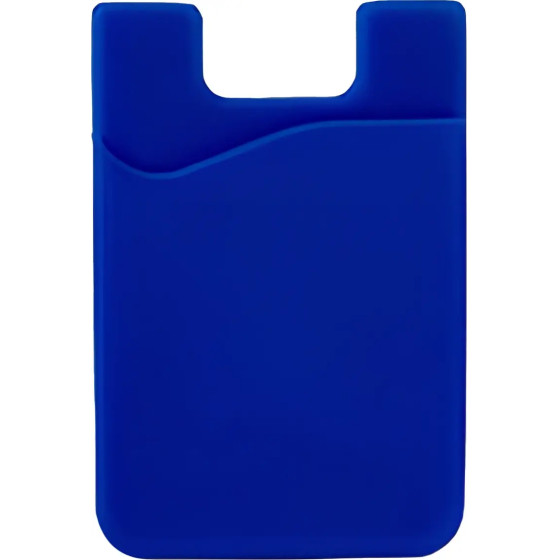 Hurtel Self-adhesive card case for the back of the phone - blue - (Silicone mobile phone back sticker card case blue)