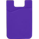 Hurtel Self-adhesive card case for the back of the phone - purple - (Silicone mobile phone back sticker card case purple)
