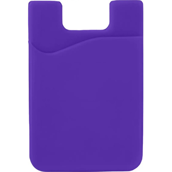 Hurtel Self-adhesive card case for the back of the phone - purple - (Silicone mobile phone back sticker card case purple)