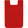 Hurtel Self-adhesive card case for the back of the phone - red - (Silicone mobile phone back sticker card case red)
